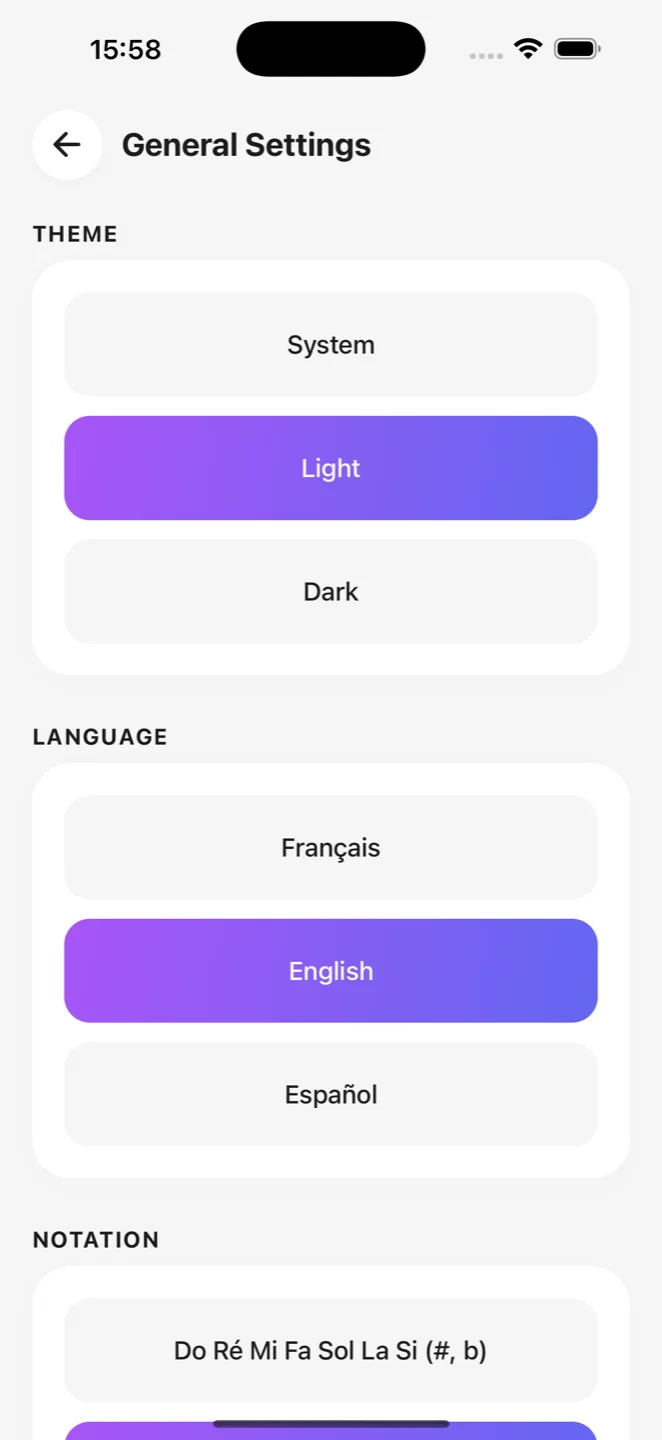 Adapt the app to your profile.