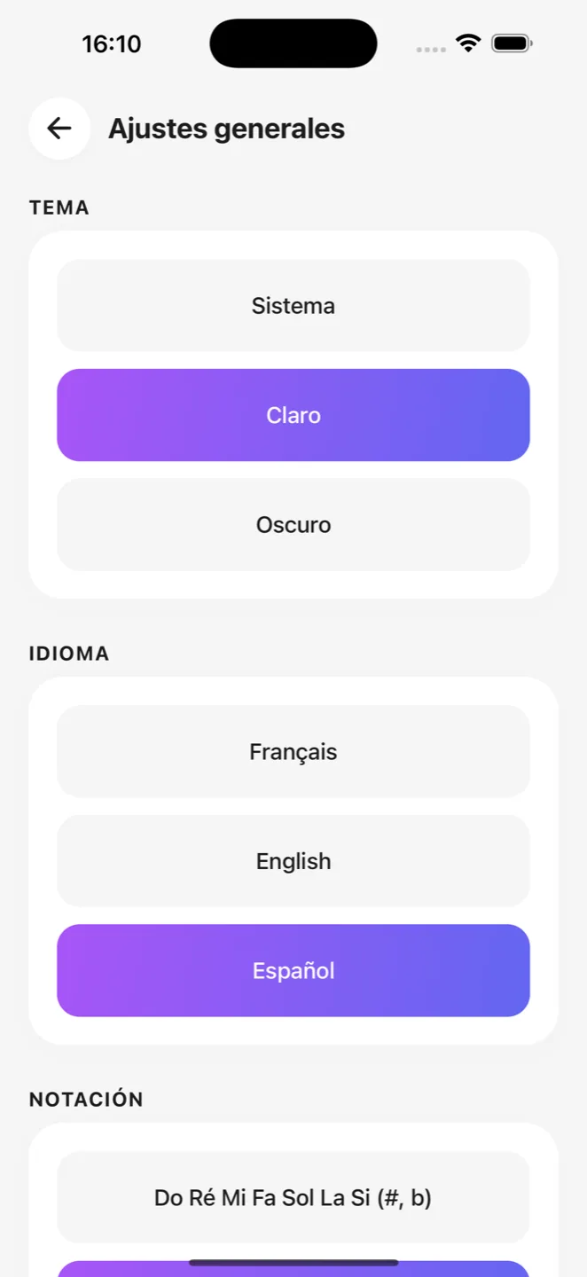 Adapta la aplicación a tu perfil.