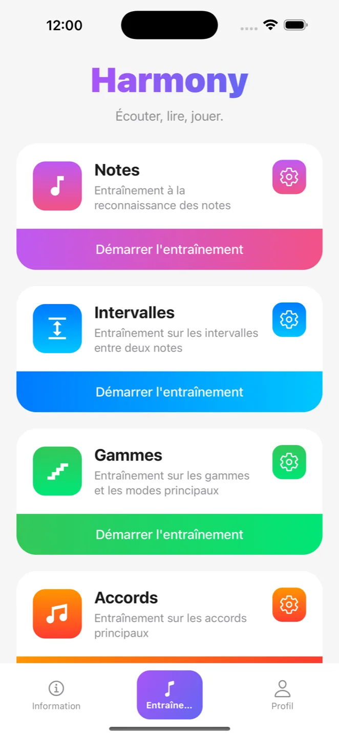 Choisissez la notion à travailler.
